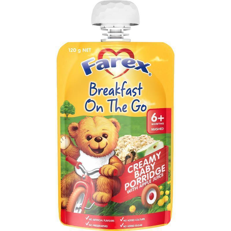 Load image into Gallery viewer, Farex Breakfast On The Go Baby Porridge 6 months+ 120g Pouch
