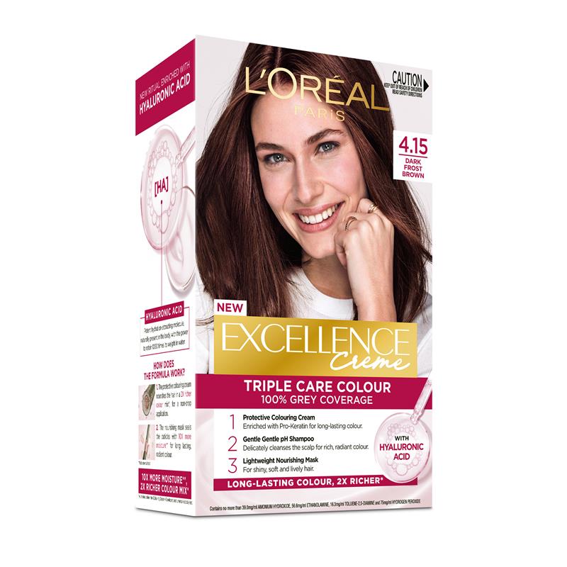 Load image into Gallery viewer, L'Oreal Excellence Creme 4.15 Dark Frosted Brown Hair Colour
