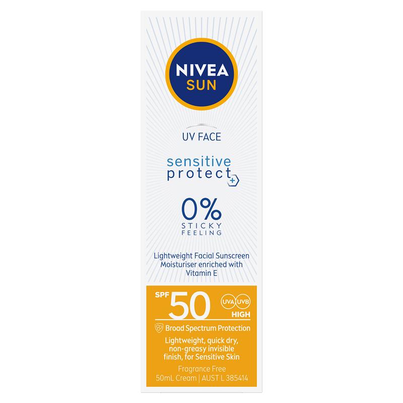 Load image into Gallery viewer, NIVEA Sun SPF 50 UV Face Sensitive 50ml
