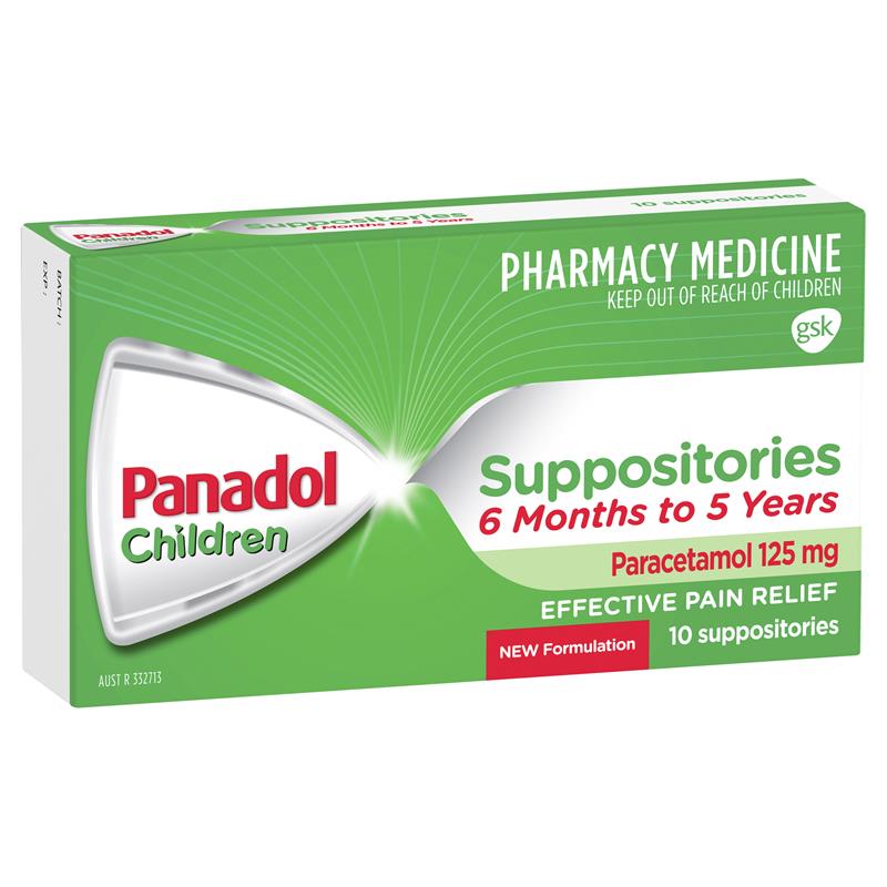 Load image into Gallery viewer, Panadol 125mg 6 Months - 5 Years 10 Suppositories
