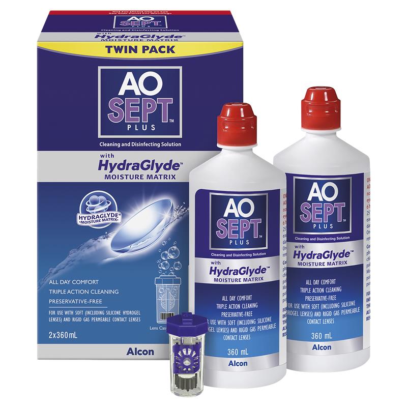 Load image into Gallery viewer, Aosept Plus with HydraGlyde 360ml Twin Pack
