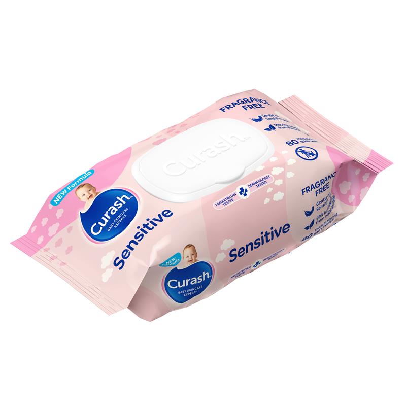 Load image into Gallery viewer, Curash Baby Sensitive Wipes 80 Pack
