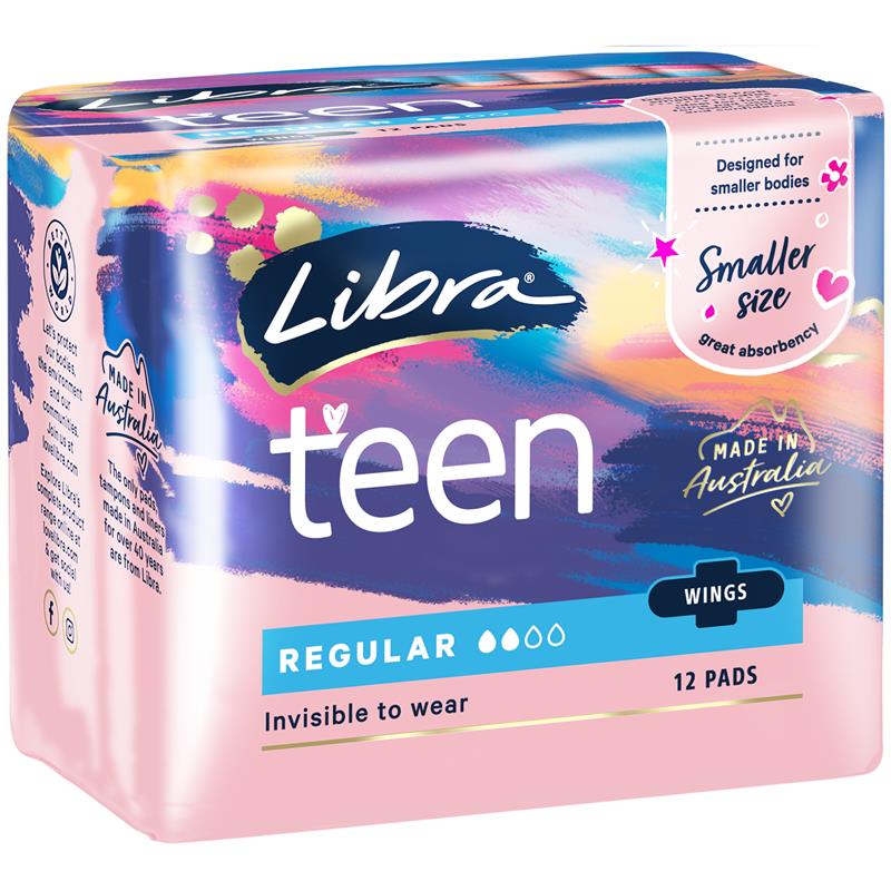Load image into Gallery viewer, Libra Girl Pads Regular Wing 12 Pack
