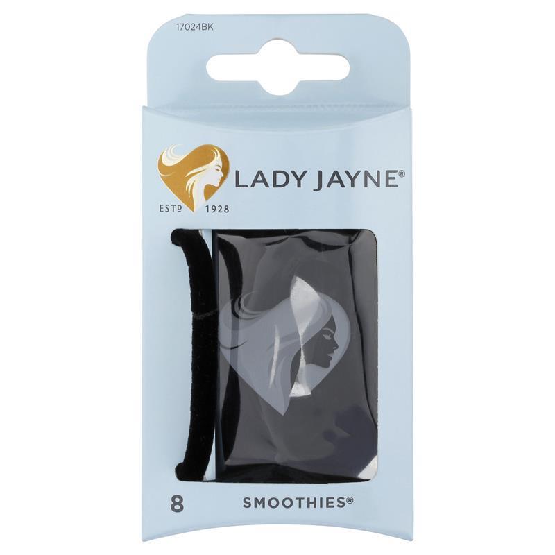 Load image into Gallery viewer, Lady Jayne 17024BK Velvet Hair Elastic Black 8 Pack

