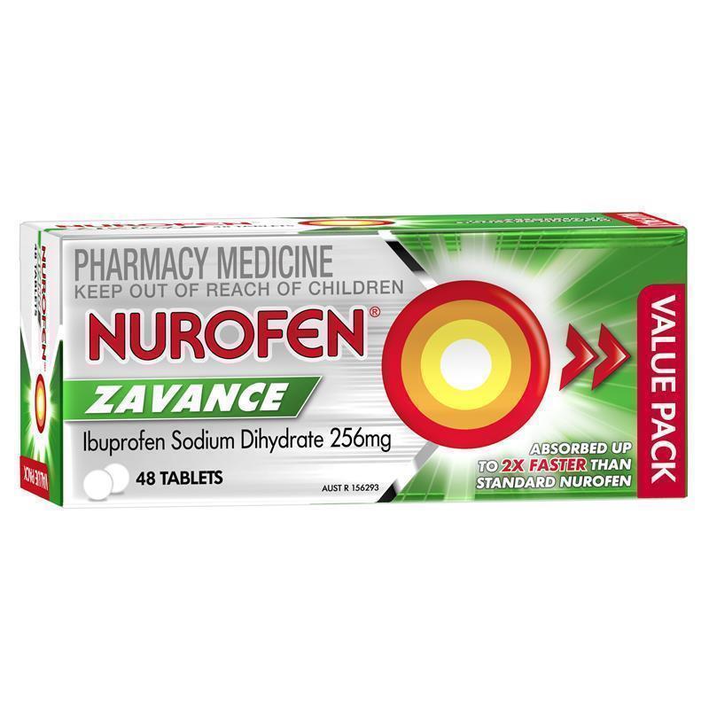 Load image into Gallery viewer, Nurofen Zavance Fast Pain Relief Tablets 48 pack 256mg Ibuprofen
