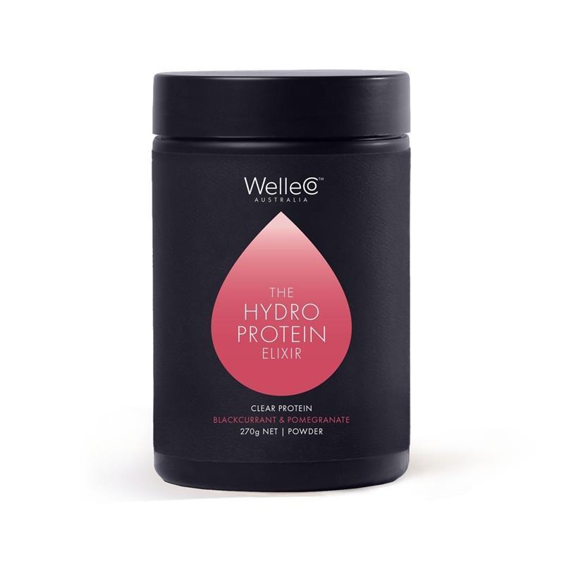 Load image into Gallery viewer, WelleCo The HydroProtein Elixir Pomegranate &amp; Blackcurrant 270g Jar
