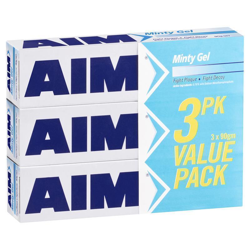 Load image into Gallery viewer, Aim Toothpaste Minty Gel Value 3 Pack
