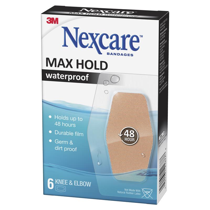 Load image into Gallery viewer, Nexcare Max Hold Waterproof Knee &amp; Elbow 6 Pack
