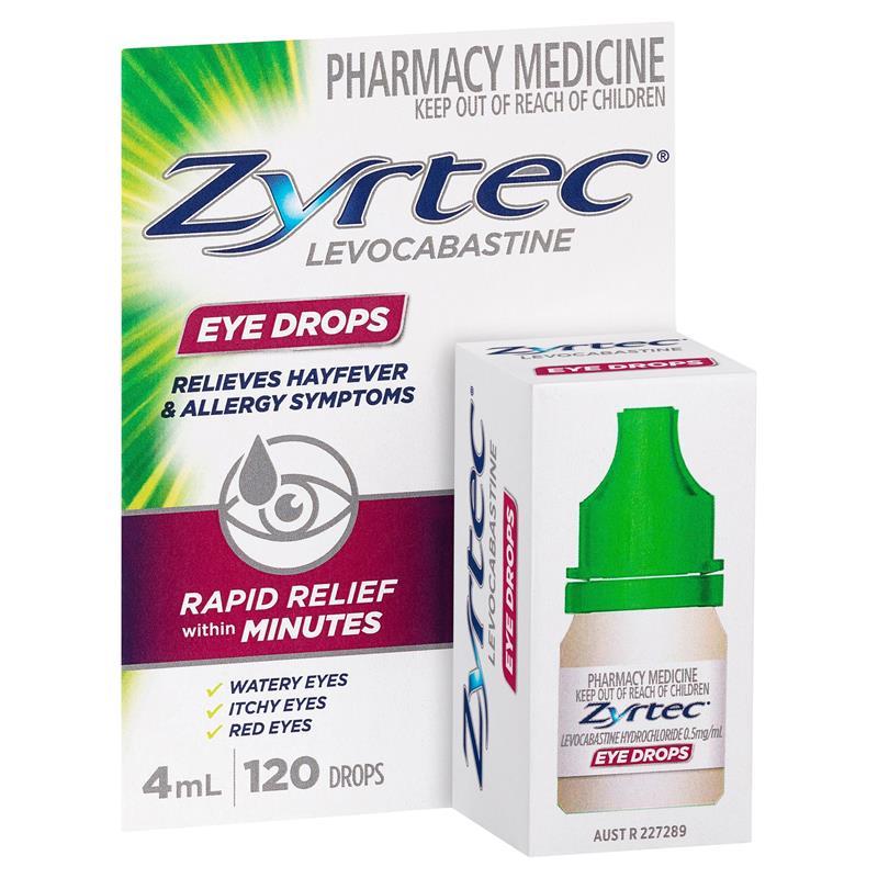 Load image into Gallery viewer, Zyrtec Antihistamine Hayfever &amp; Allergy Eye Drops 4mL
