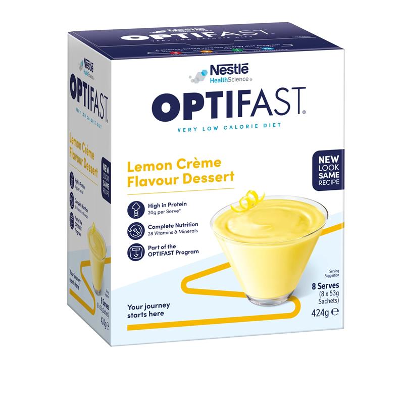 Load image into Gallery viewer, Optifast VLCD Dessert Lemon 8 x 53g

