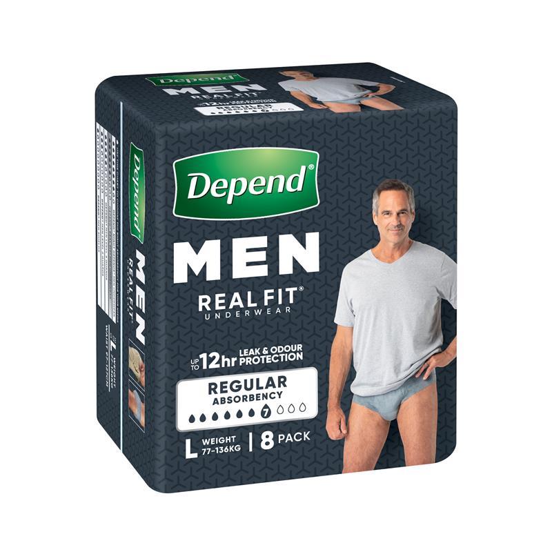 Load image into Gallery viewer, Depend Men Real Fit Underwear Large 8 Pack
