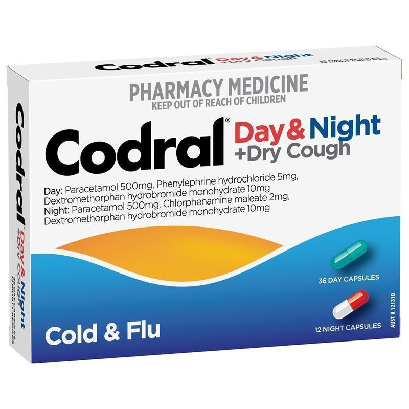 Load image into Gallery viewer, Codral Cold &amp; Flu + Cough Day &amp; Night 48 Capsules
