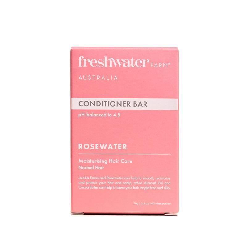 Load image into Gallery viewer, Freshwater Farm Australia Rosewater Cleansing Conditioner Bar 70g
