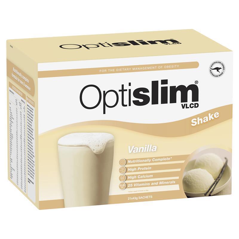 Load image into Gallery viewer, Optislim VLCD Meal Replacement Shake Vanilla 21x43g Sachets
