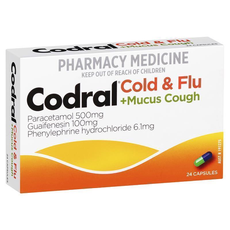 Load image into Gallery viewer, Codral Cold &amp; Flu + Mucus Cough 24 Capsules
