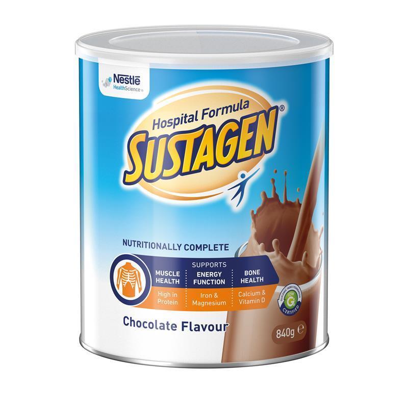 Load image into Gallery viewer, Sustagen Hospital Formula Nutritional Supplement Chocolate Flavour 840g
