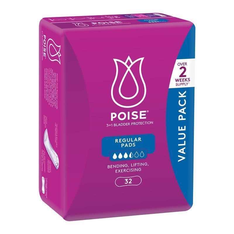 Load image into Gallery viewer, Poise Pad Regular Bulk  32 Pack
