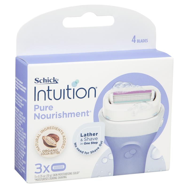 Load image into Gallery viewer, Schick Intuition Pure Nourishment Blades 3 Pack
