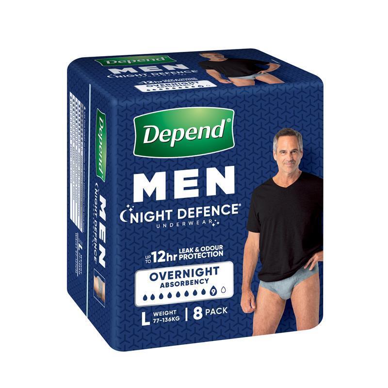 Load image into Gallery viewer, Depend Underwear Realfit Night Defence Male Large 8 Pack
