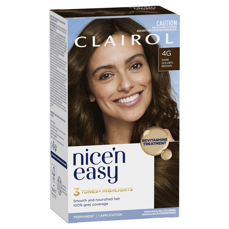 Load image into Gallery viewer, Clairol Nice N Easy 4G Dark Golden Brown Permanent Hair Colour
