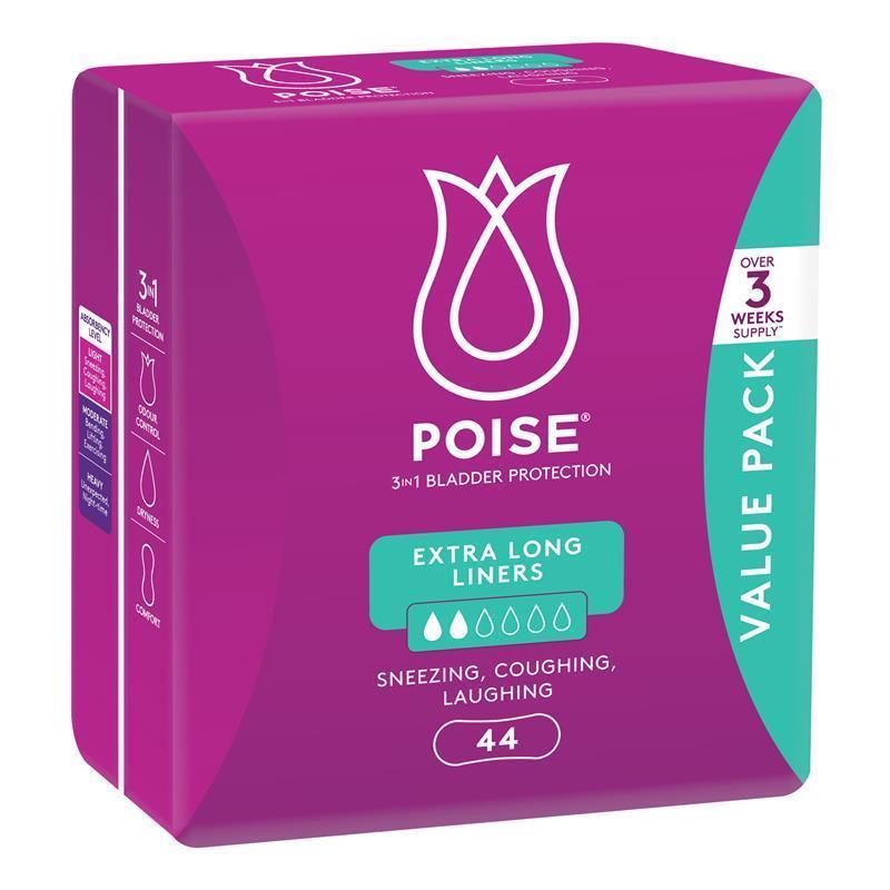 Load image into Gallery viewer, Poise Liner Extra Long Bulk 44 Pack
