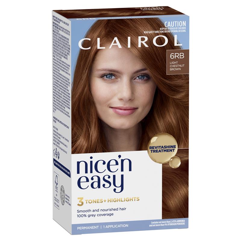 Load image into Gallery viewer, Clairol Nice N Easy 6RB Light Chestnut Brown Permanent Hair Colour

