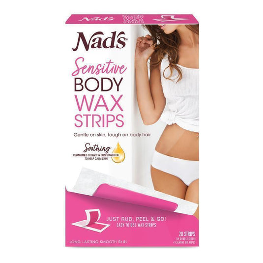 Nad's Body Wax Strips For Sensitive Skin 28 Pack