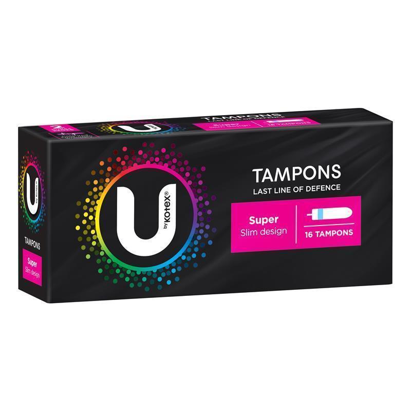 Load image into Gallery viewer, U by Kotex Slim Tampons Super 16 Pack
