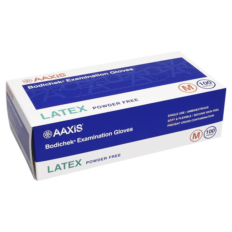 Load image into Gallery viewer, Bodichek Latex Disposable Gloves Powder Free Medium 100 Pack
