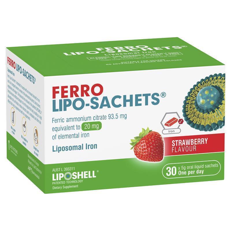 Load image into Gallery viewer, Lipo-Sachets Ferro Strawberry 5g 30 Sachets
