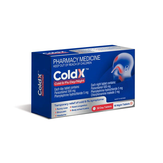 ColdX Cold & Flu Tablets Day & Night 48 Tablets