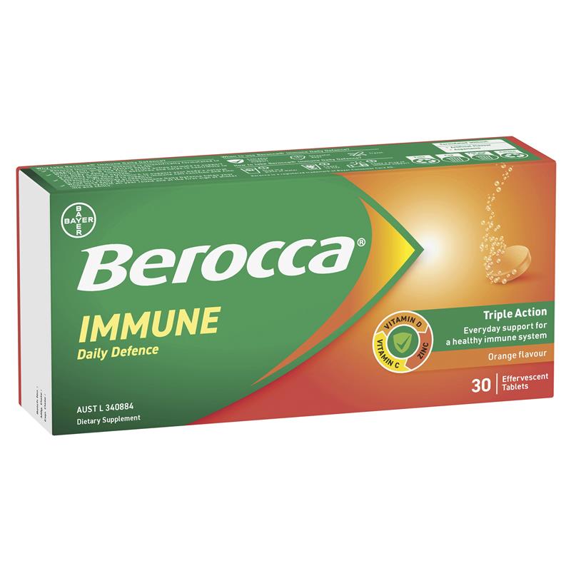 Load image into Gallery viewer, Berocca Immune Daily Defence Orange 30 Effervescent Tablets
