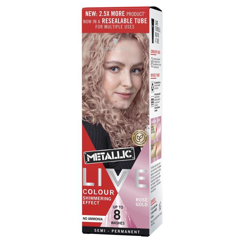 Load image into Gallery viewer, Schwarzkopf Live Colour Metallic Rose Gold 75ml
