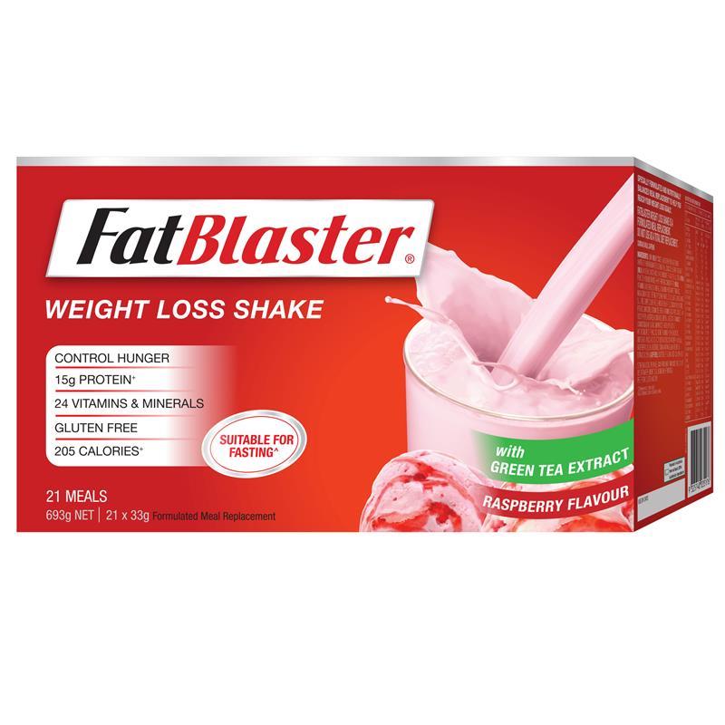 Load image into Gallery viewer, Fatblaster Weight Loss Shake Raspberry 21 x 33g Sachets Exclusive Size
