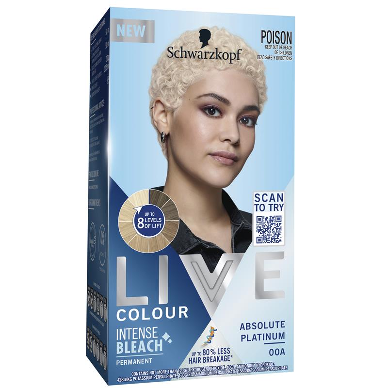 Load image into Gallery viewer, Schwarzkopf Live Colour Permanent Intense Bleach Absolute Platinum 00A
