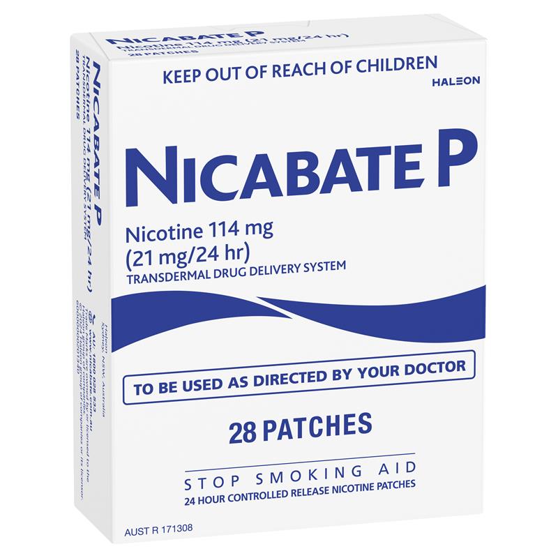 Load image into Gallery viewer, Nicabate P Patch Quit Smoking 21mg 28 Patches
