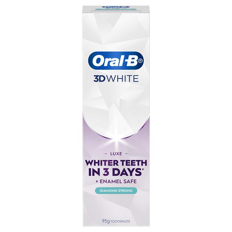 Load image into Gallery viewer, Oral B Teeth Whitening Toothpaste 3D White Luxe Diamond Strong 95g
