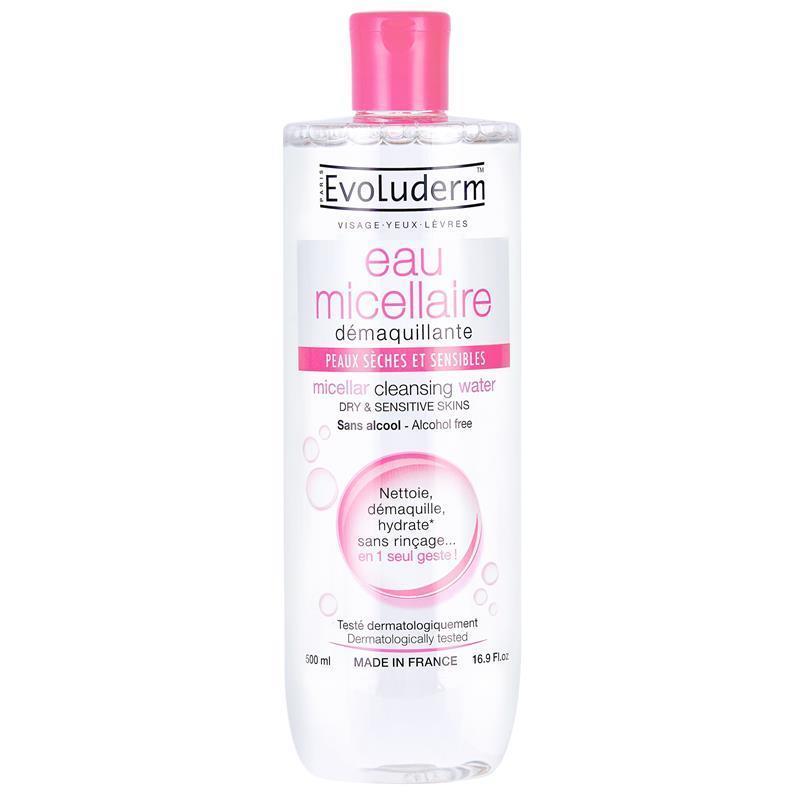 Load image into Gallery viewer, Evoluderm Eau Micellaire Water Dry/Sensitive Skin 500ml
