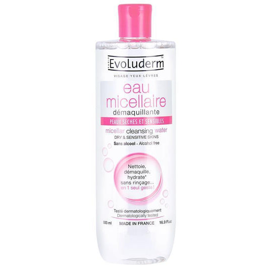 Evoluderm Eau Micellaire Water Dry/Sensitive Skin 500ml