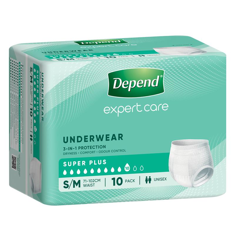 Load image into Gallery viewer, Depend Unisex Underwear Super Plus Small/Medium 10 Pack
