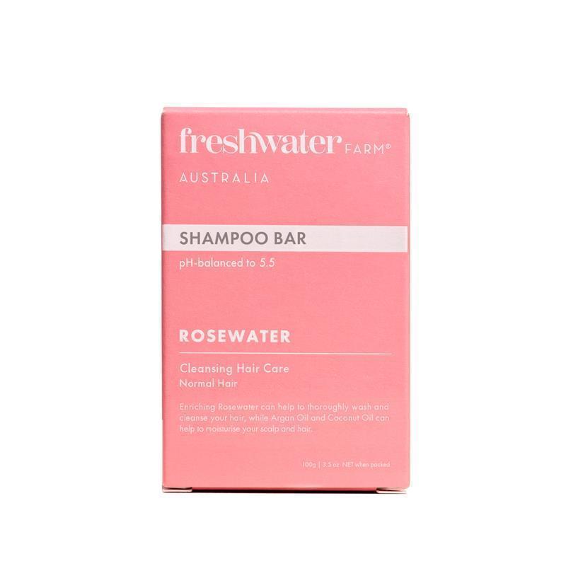 Load image into Gallery viewer, Freshwater Farm Australia Rosewater Cleansing Shampoo Bar 100g
