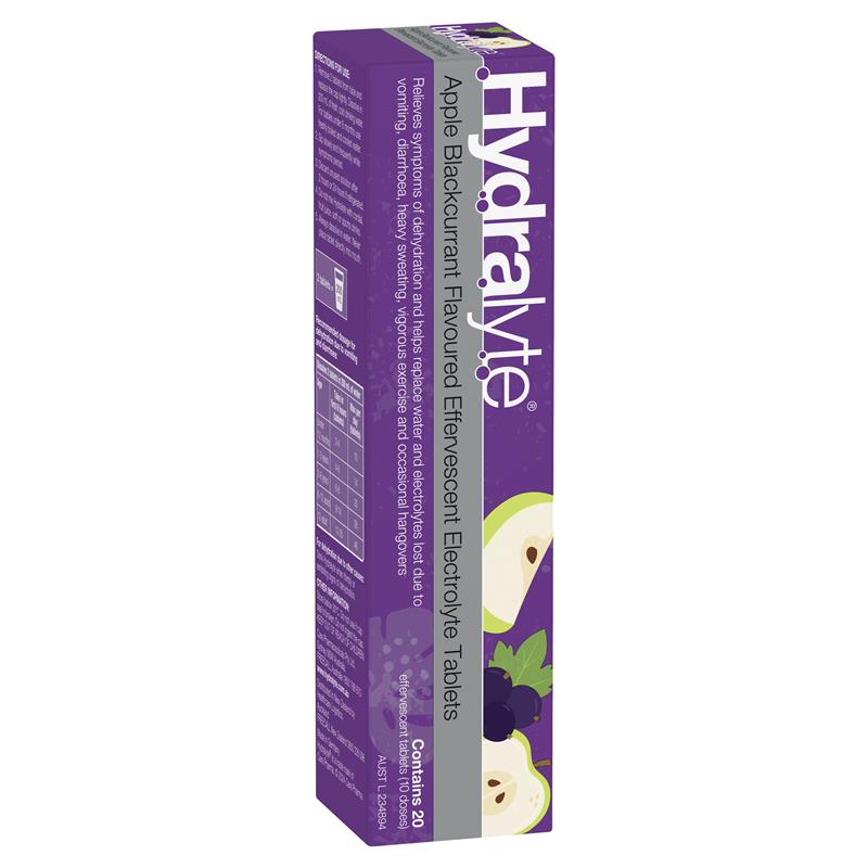Load image into Gallery viewer, Hydralyte Electrolyte Effervescent Apple Blackcurrant 20 Tablets
