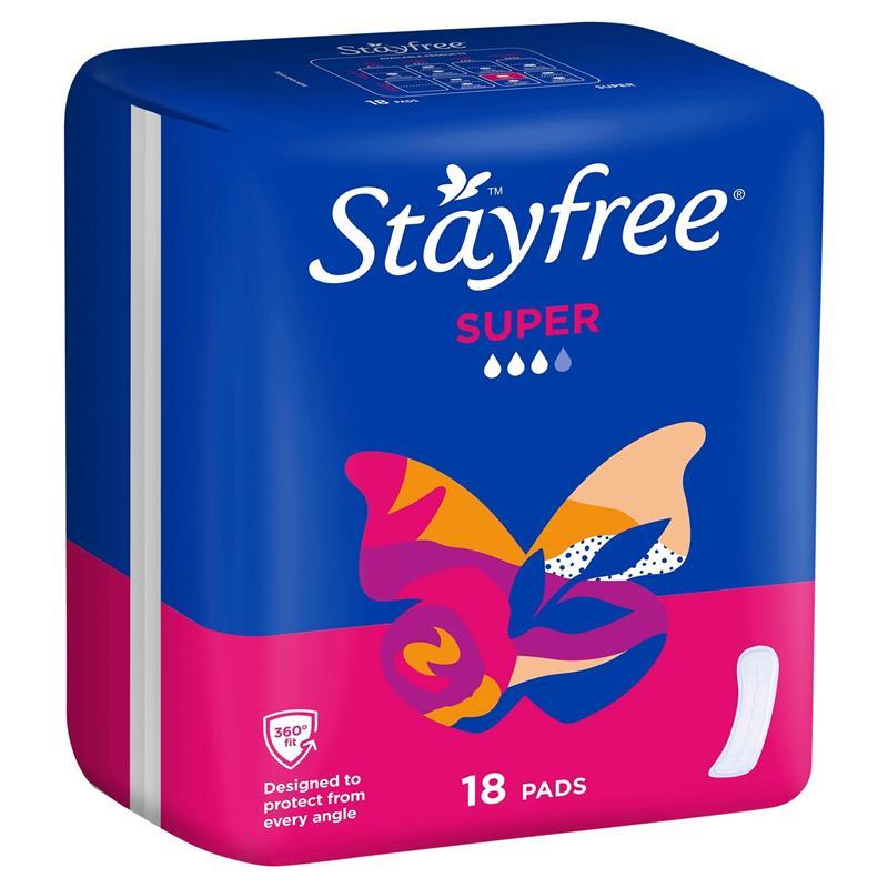 Load image into Gallery viewer, Stayfree Super Pads 18 Pack
