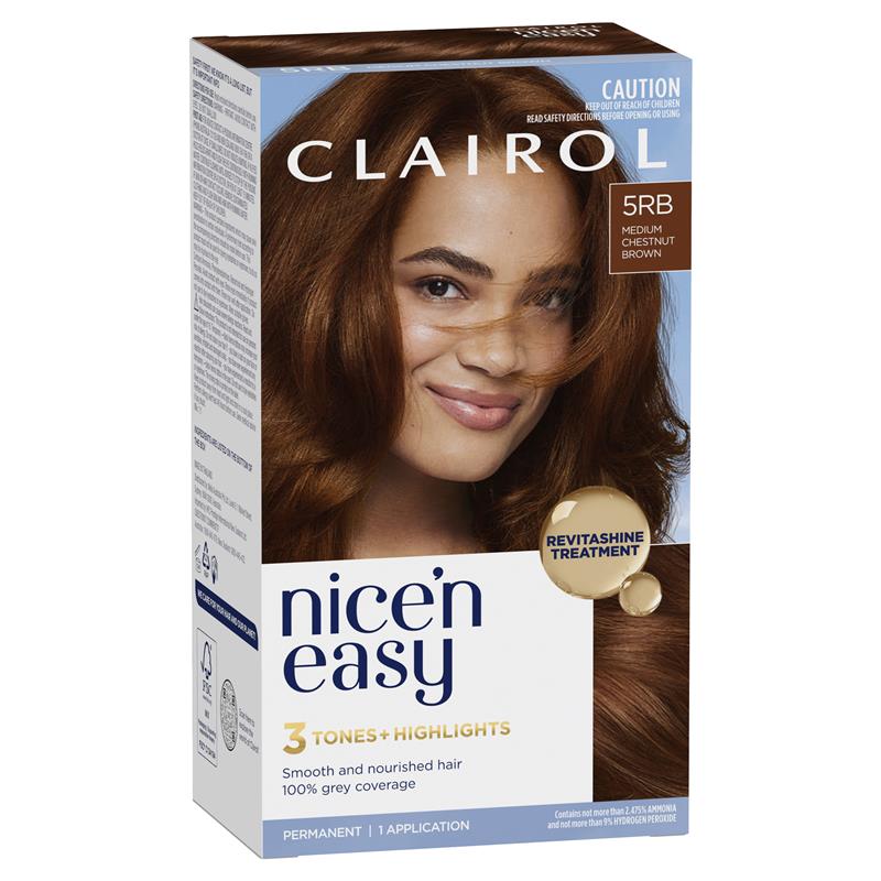 Load image into Gallery viewer, Clairol Nice N Easy 5RB Medium Chestnut Brown Permanent Hair Colour
