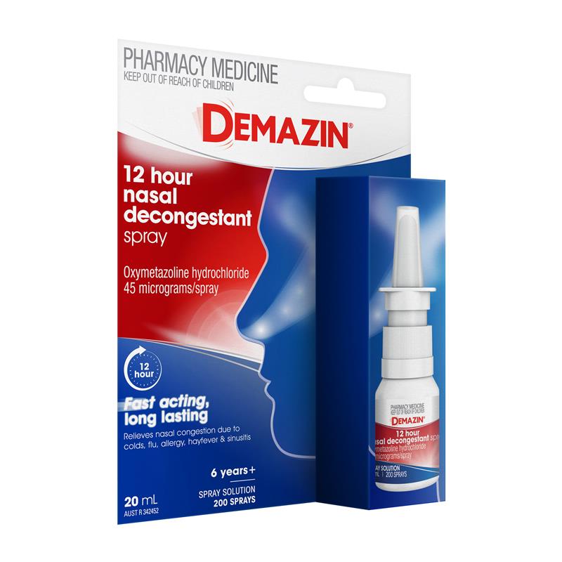 Load image into Gallery viewer, Demazin 12 Hour Relief Nasal Decongestant Spray 20ml
