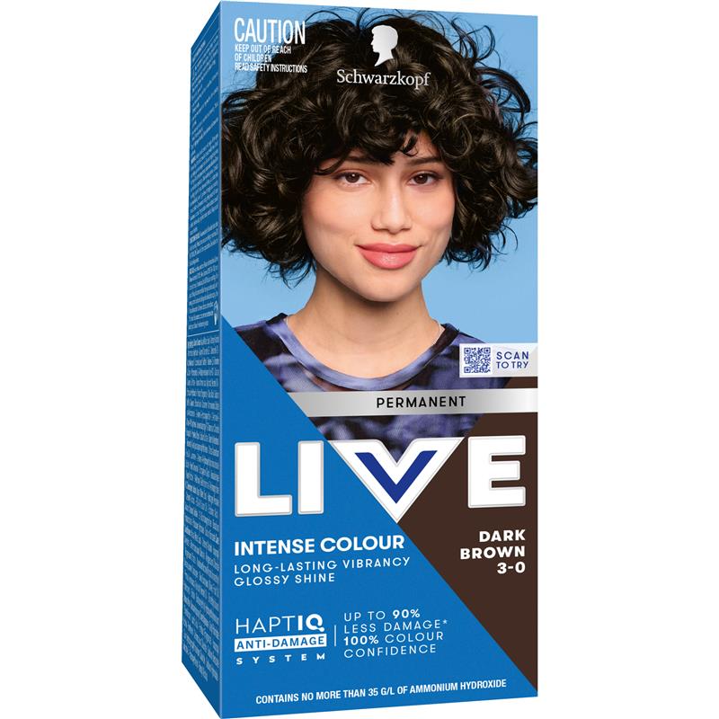 Load image into Gallery viewer, Schwarzkopf Live Colour Permanent 3.0 Dark Brown
