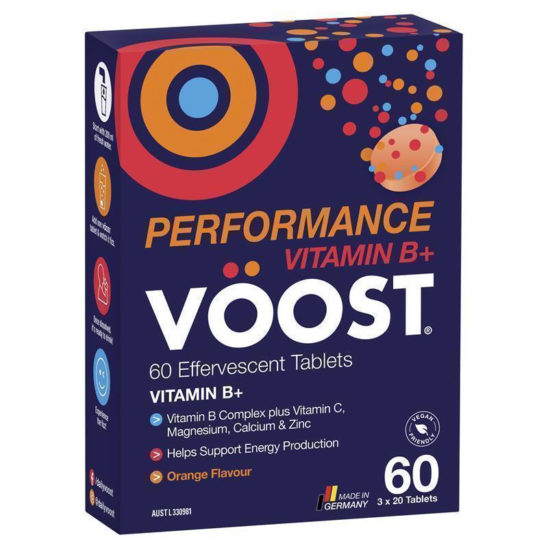 Load image into Gallery viewer, Voost Vitamin B+ Orange Performance Effervescent 60 Pack Exclusive Size
