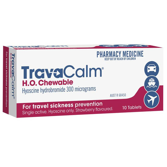 Travacalm Travel Sickness HO 10 Tablets