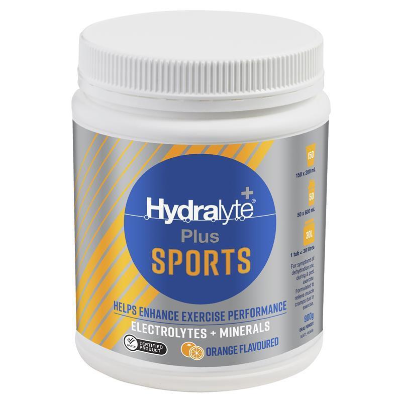 Load image into Gallery viewer, Hydralyte Plus Sports Orange Flavoured Powder 900g
