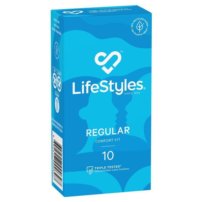Load image into Gallery viewer, LifeStyles Condoms Regular 10 Pack
